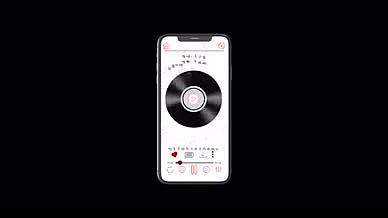手机竖屏音乐音符简约播放器ae模板视频视频的预览图